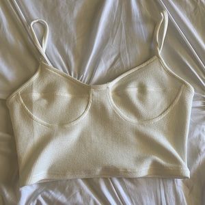 Fashionnova white strap top size M